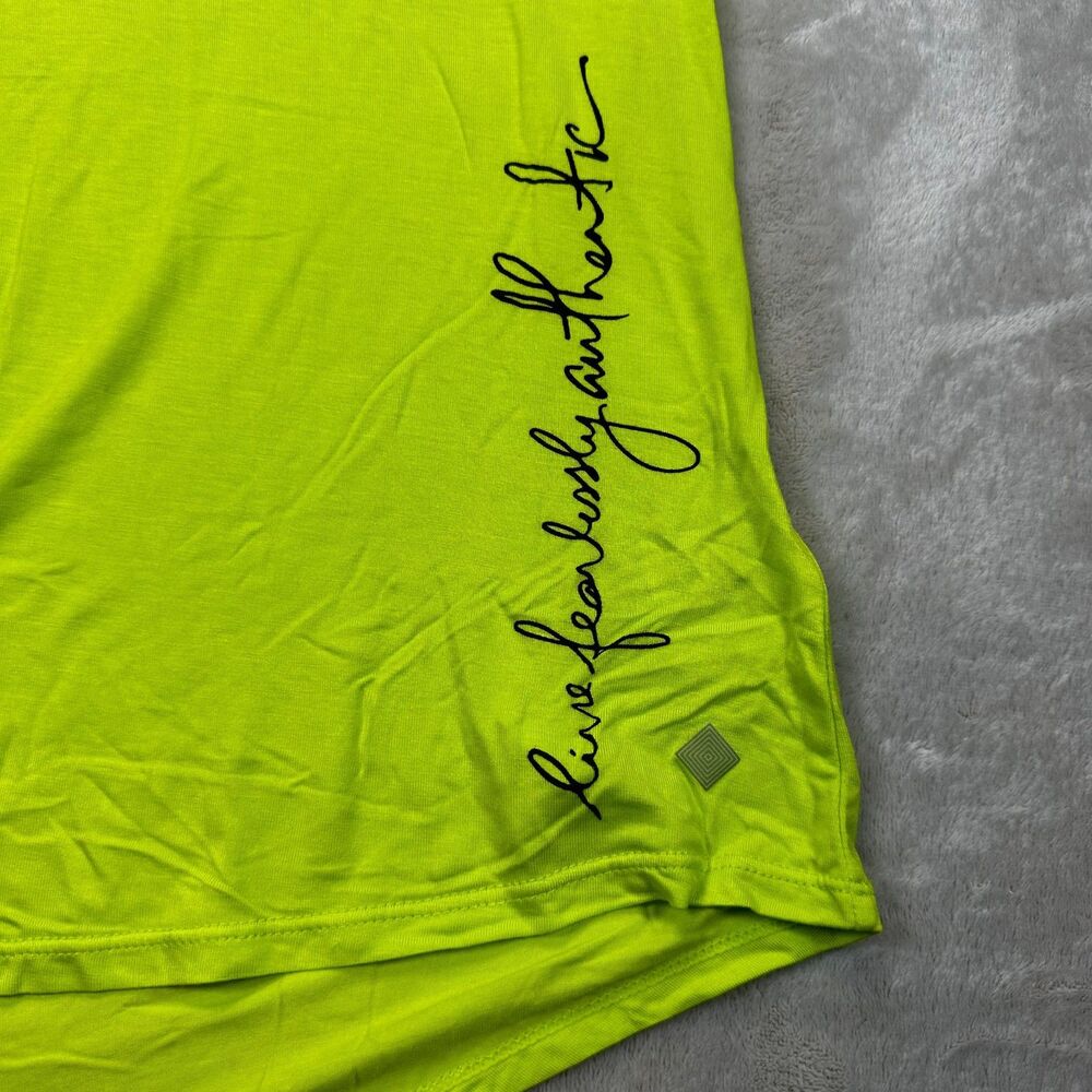 NWT Rise by LuLaRoe Women's Large Lime Green Fearlessly Authentic Muscle Top - Picture 3 of 11